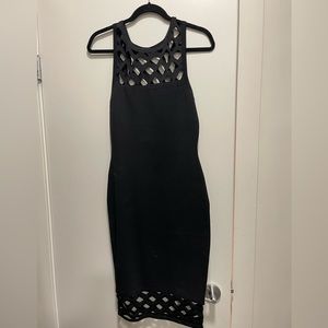 Bailey 44 black stretch cutout dress
